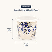 Market99 Melamine Airtight 2 Pieces Printed Storage Jars With Lid - (650mL, Set Of 2)