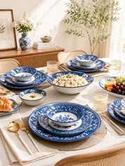 MARKET99 blue floral ceramic dinner set of 20 pieces - image 2