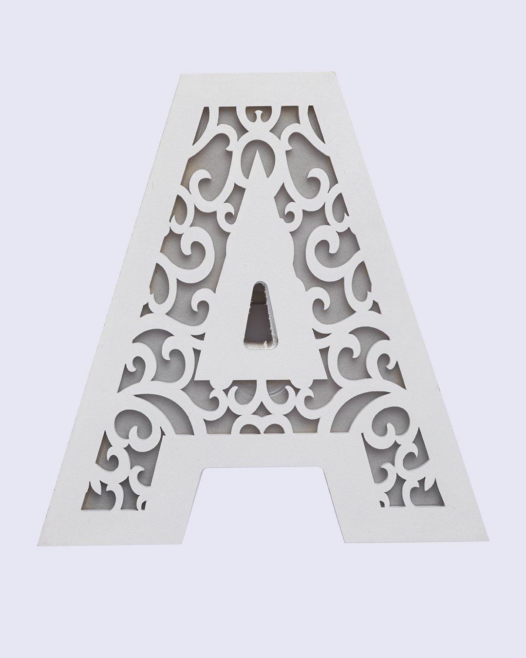 Alphabet Light, A Shape Design, White, MDF - MARKET 99