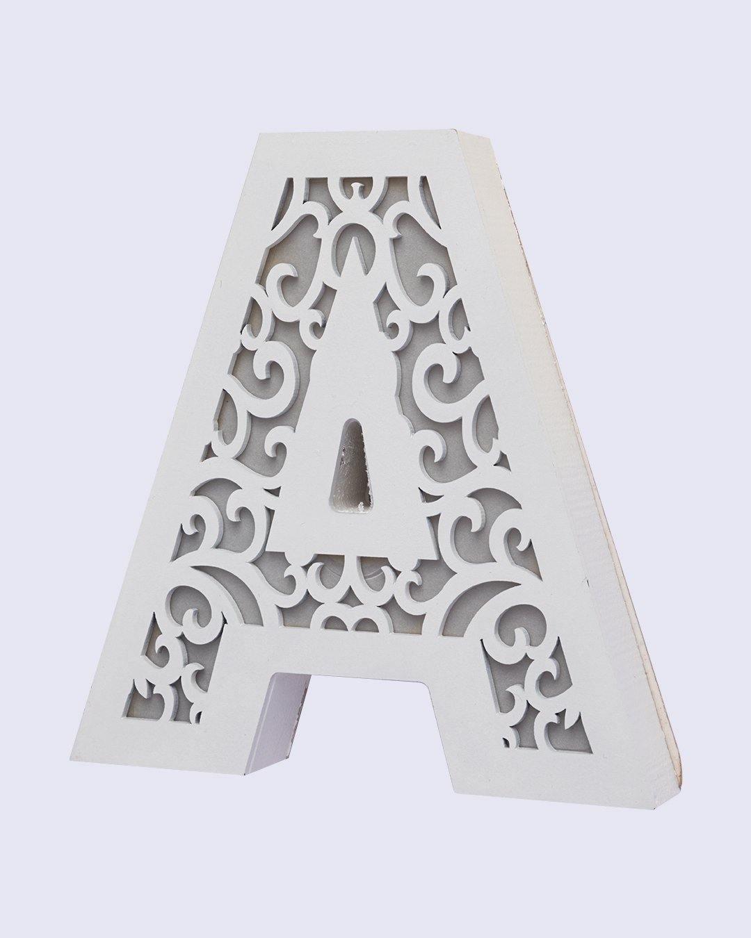 Alphabet Light, A Shape Design, White, MDF - MARKET 99