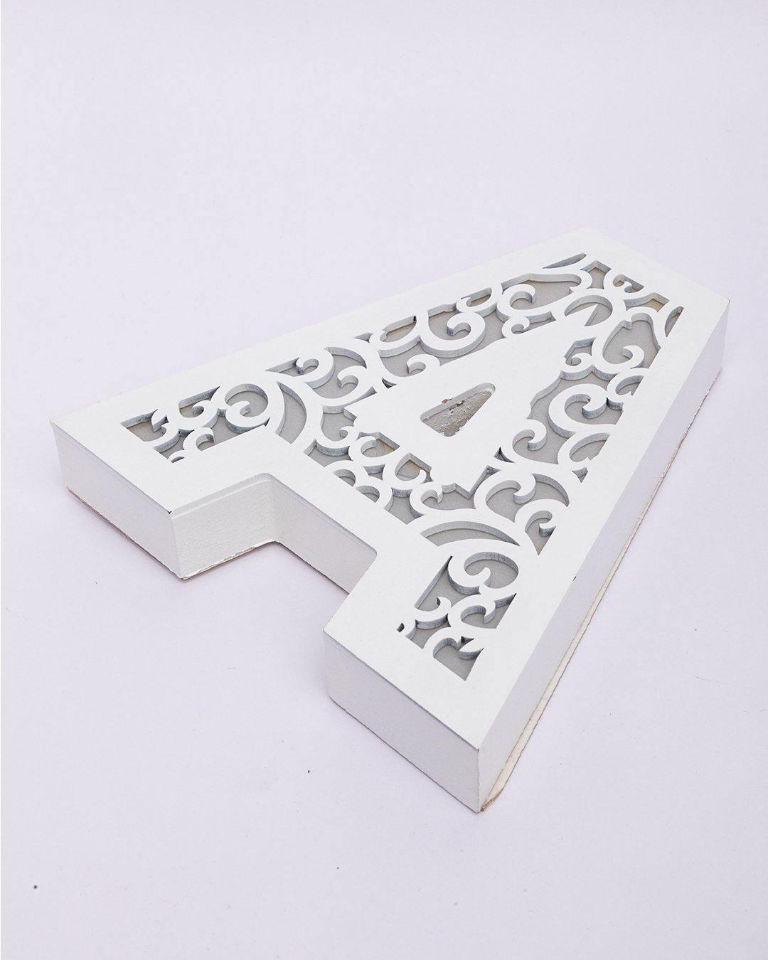 Alphabet Light, A Shape Design, White, MDF - MARKET 99