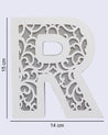 Alphabet Light, R Shape Design, White, MDF - MARKET 99