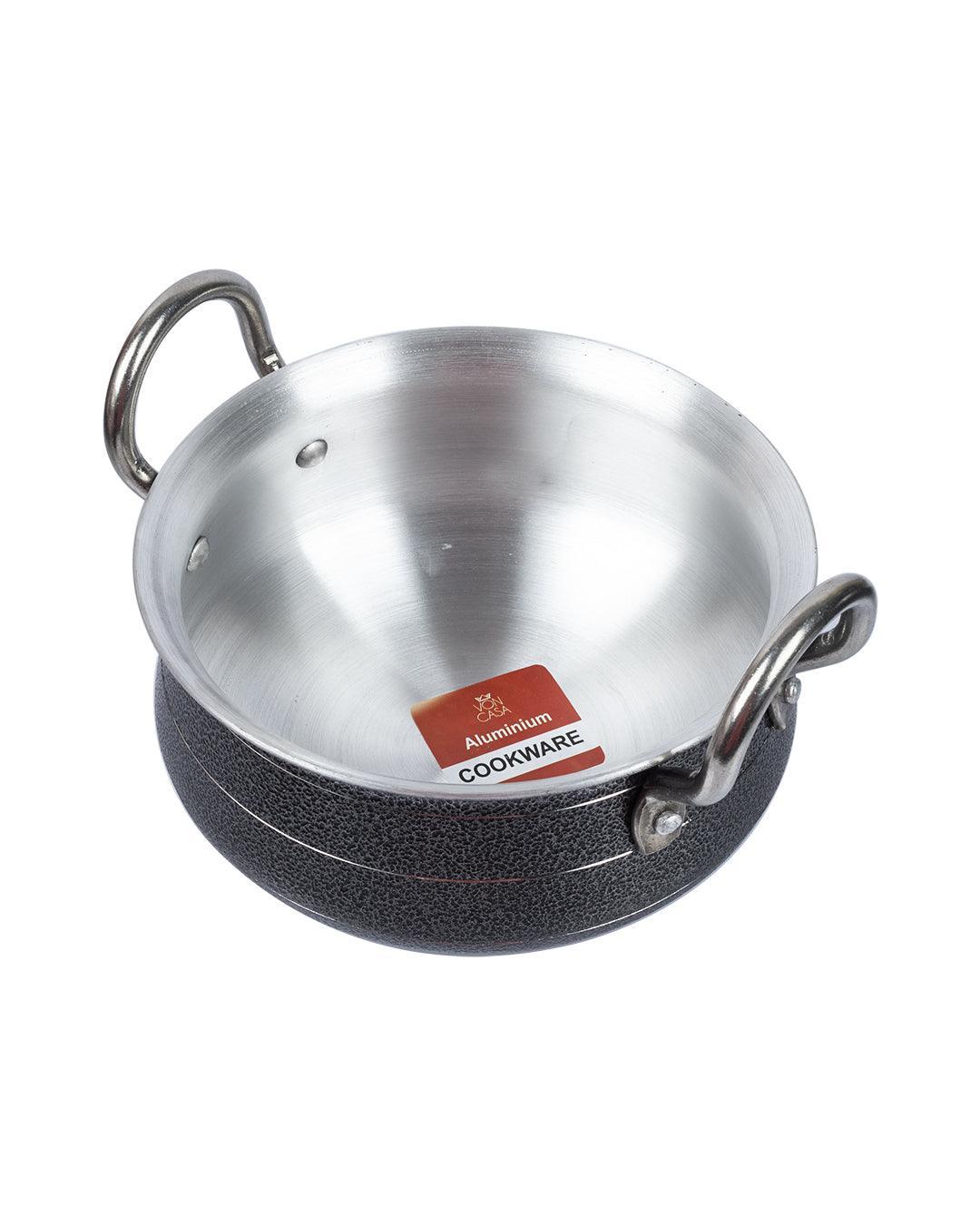 Aluminium Hammered Hard Anodised Handi Kadai - 2100 mL - MARKET 99