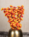 Artificial Flower Plant, Cherry Blossom, Polyester, Orange & Yellow, Set of 2 - MARKET 99