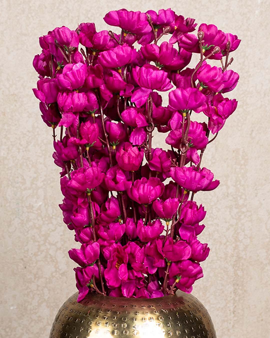 Artificial Flower Plant, Cherry Blossom, Polyester, Purple, Set of 2 - MARKET 99