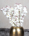 Artificial Flower Plant, Cherry Blossom, Polyester, White, Set of 2 - MARKET 99