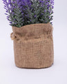 Artificial Flower Plant with Sack Bag, Purple, Jute & Plastic - MARKET 99