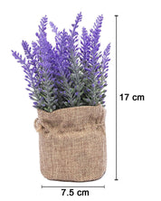 Artificial Flower Plant with Sack Bag, Purple, Jute & Plastic - MARKET 99