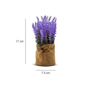 Artificial Flower Plant with Sack Bag, Purple, Jute & Plastic - MARKET 99