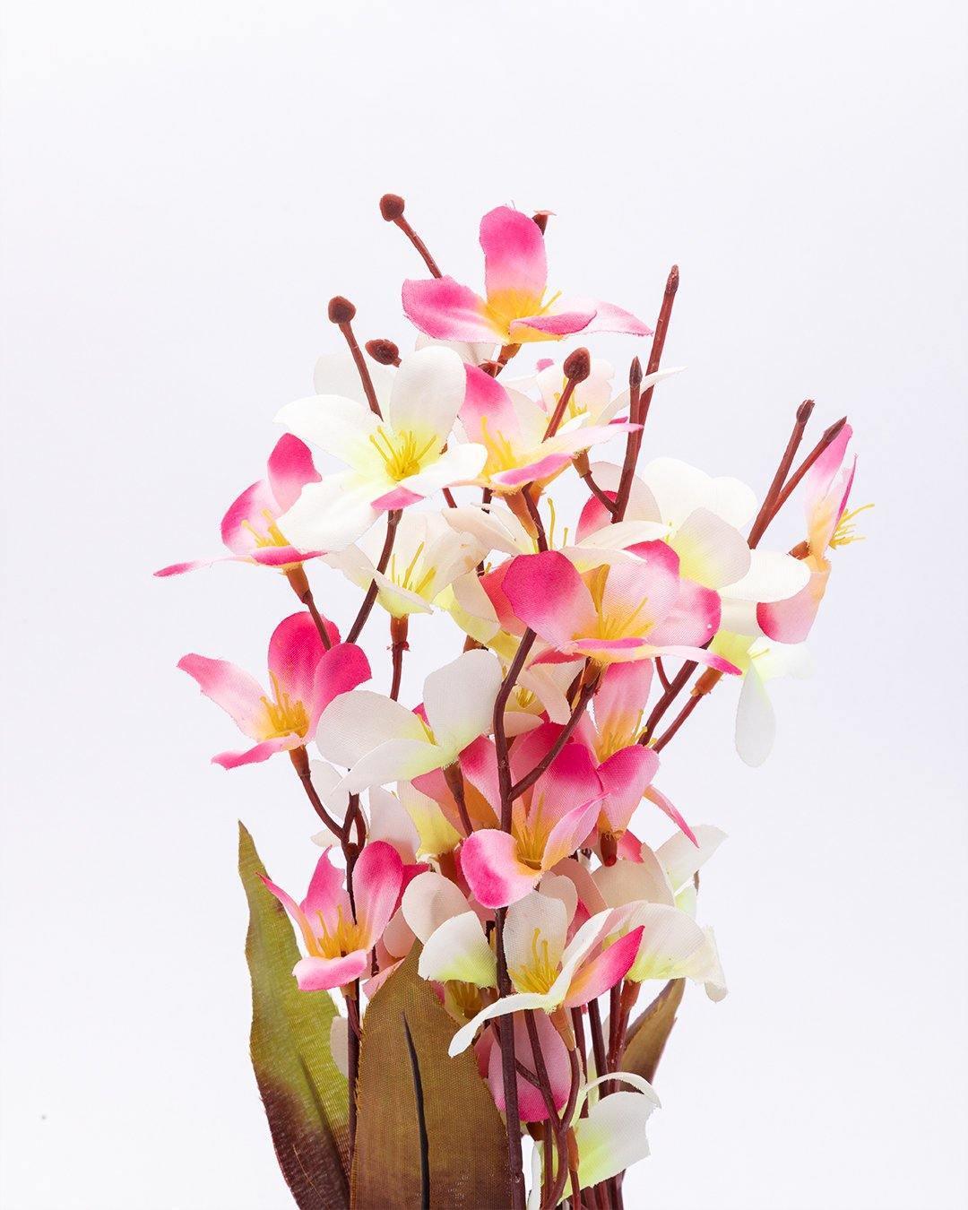 Artificial Plant, Orchid Flower, with Handi Shaped Ceramic Pot, Pink, Plastic Plant - MARKET 99