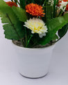 Artificial Plant with White Pot, Carnation Flowers Arrangement, Orange, Plastic Plant - MARKET 99
