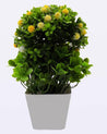 Artificial Plant with White Pot, Yellow, Plastic Plant - MARKET 99