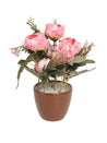 Baby Pink Roses Artificial Flower Vase For Home Dcor