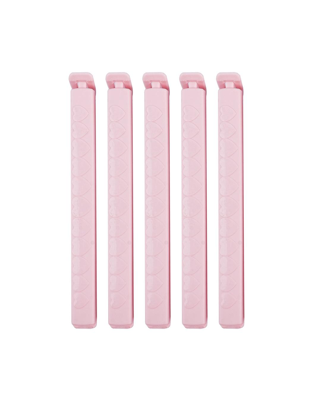 Bag Clips, Pink, Plastic, Set of 5 - MARKET 99