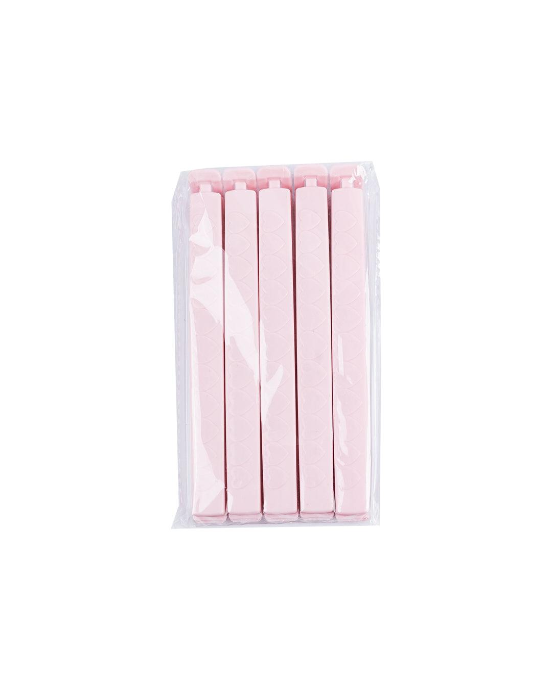 Bag Clips, Pink, Plastic, Set of 5 - MARKET 99
