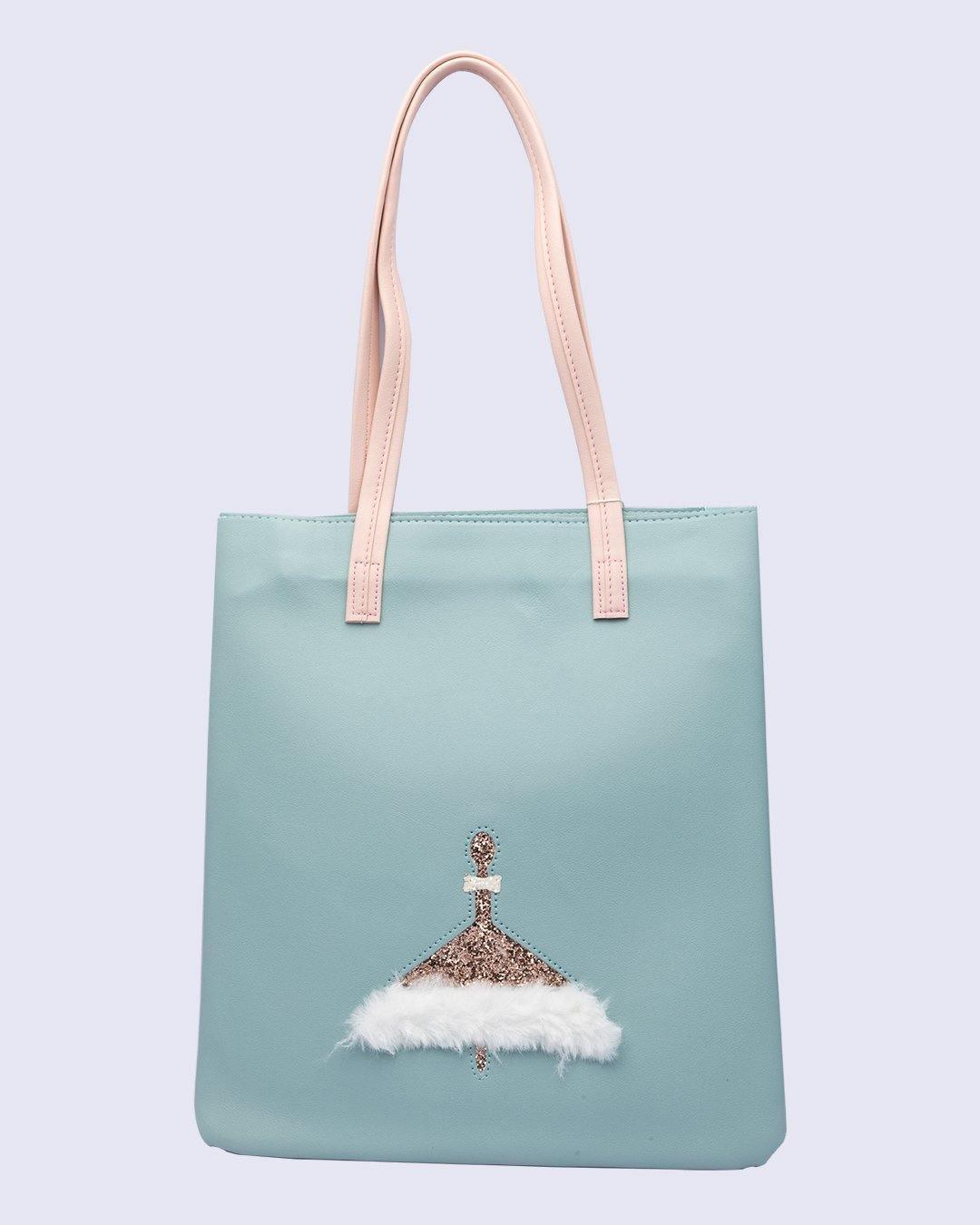 Bag, Handbag, Cyan, Rexine - MARKET 99