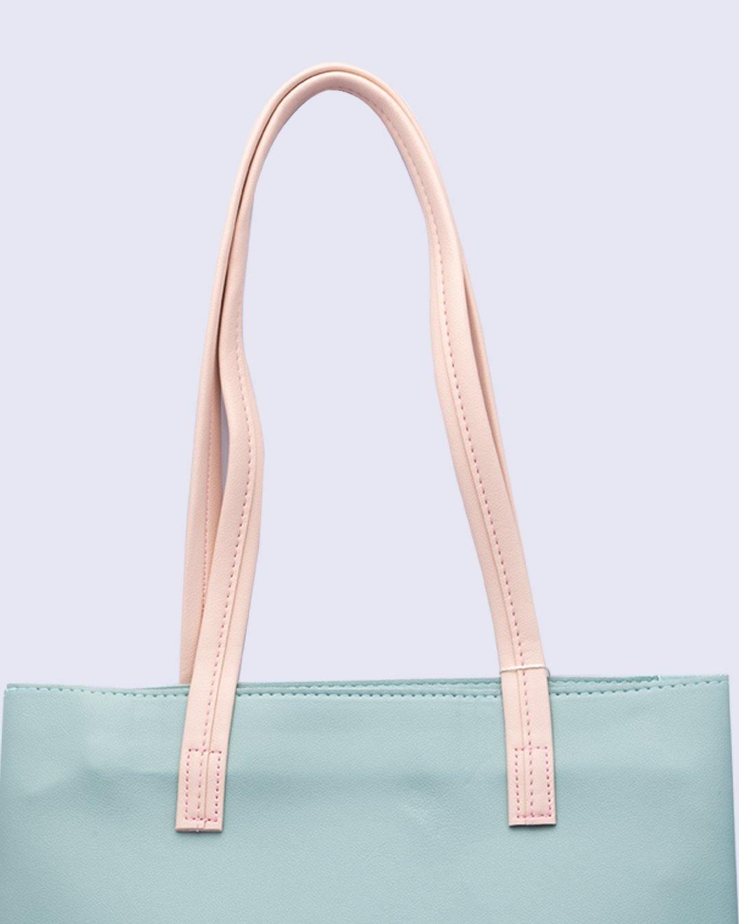 Bag, Handbag, Cyan, Rexine - MARKET 99