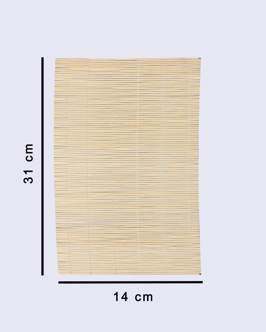 Bamboo Placemats, for Dining Table, Beige Colour, Wood, Set of 4 - MARKET 99