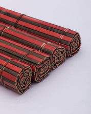 Bamboo Placemats, for Dining Table, Maroon Colour, Wood, Set of 4 - MARKET 99