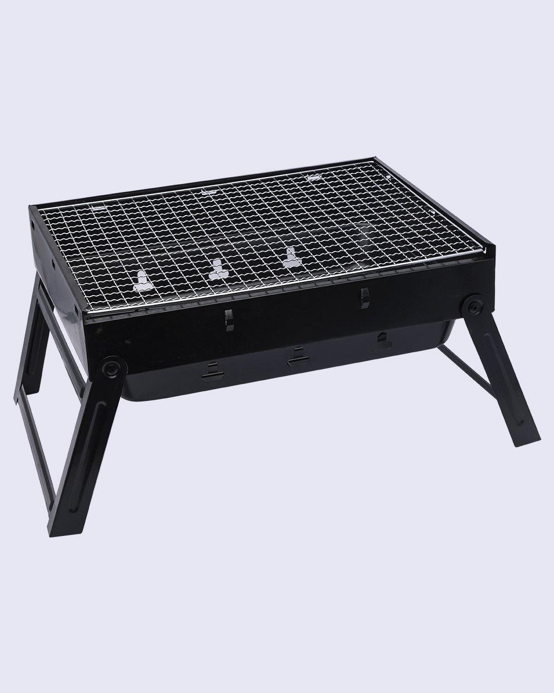 Barbecue Grill, Compact Design, for Cooking, Black, Iron - MARKET 99
