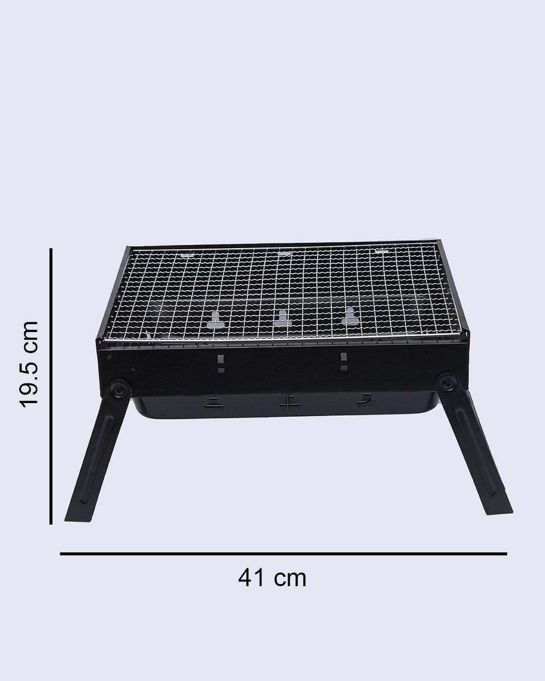 Barbecue Grill, Compact Design, for Cooking, Black, Iron - MARKET 99