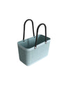 Basket Bag with Handles, Teal Blue, Plastic - MARKET 99