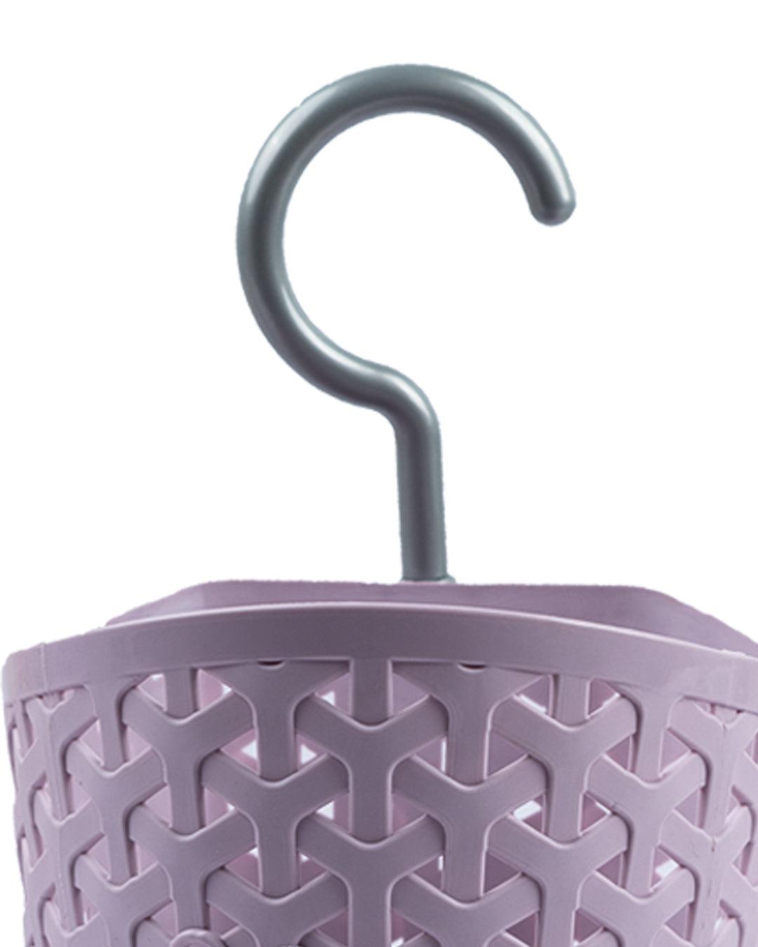 Baskets with Hook, Purple, Plastic, Set of 2 - MARKET 99