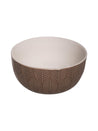 Beige Ceramic Bowl - 580Ml, Leaf Pattern - MARKET 99