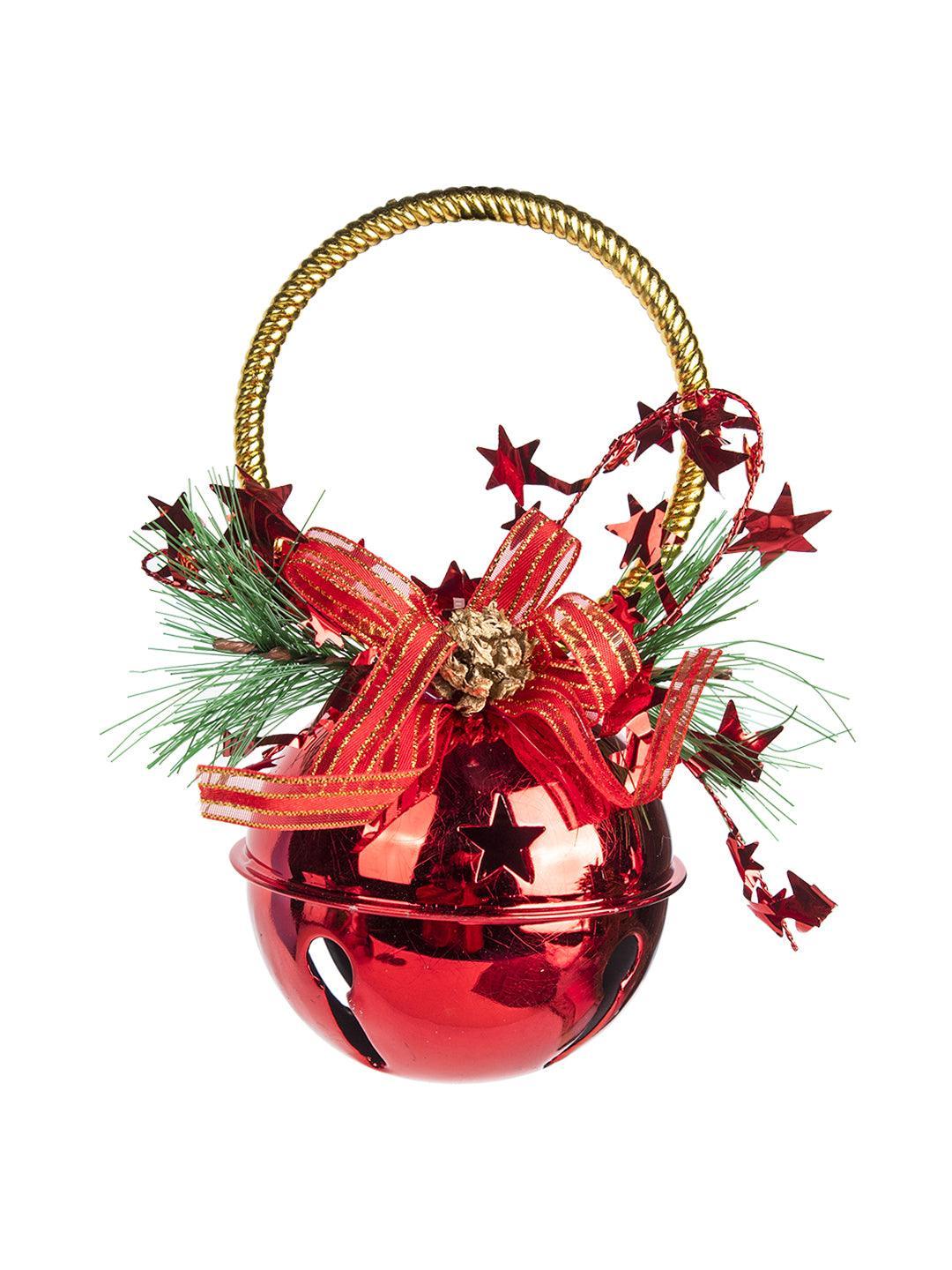 Bell With Bow - Christmas Hanging Ball Set Of 2 Pcs - MARKET 99