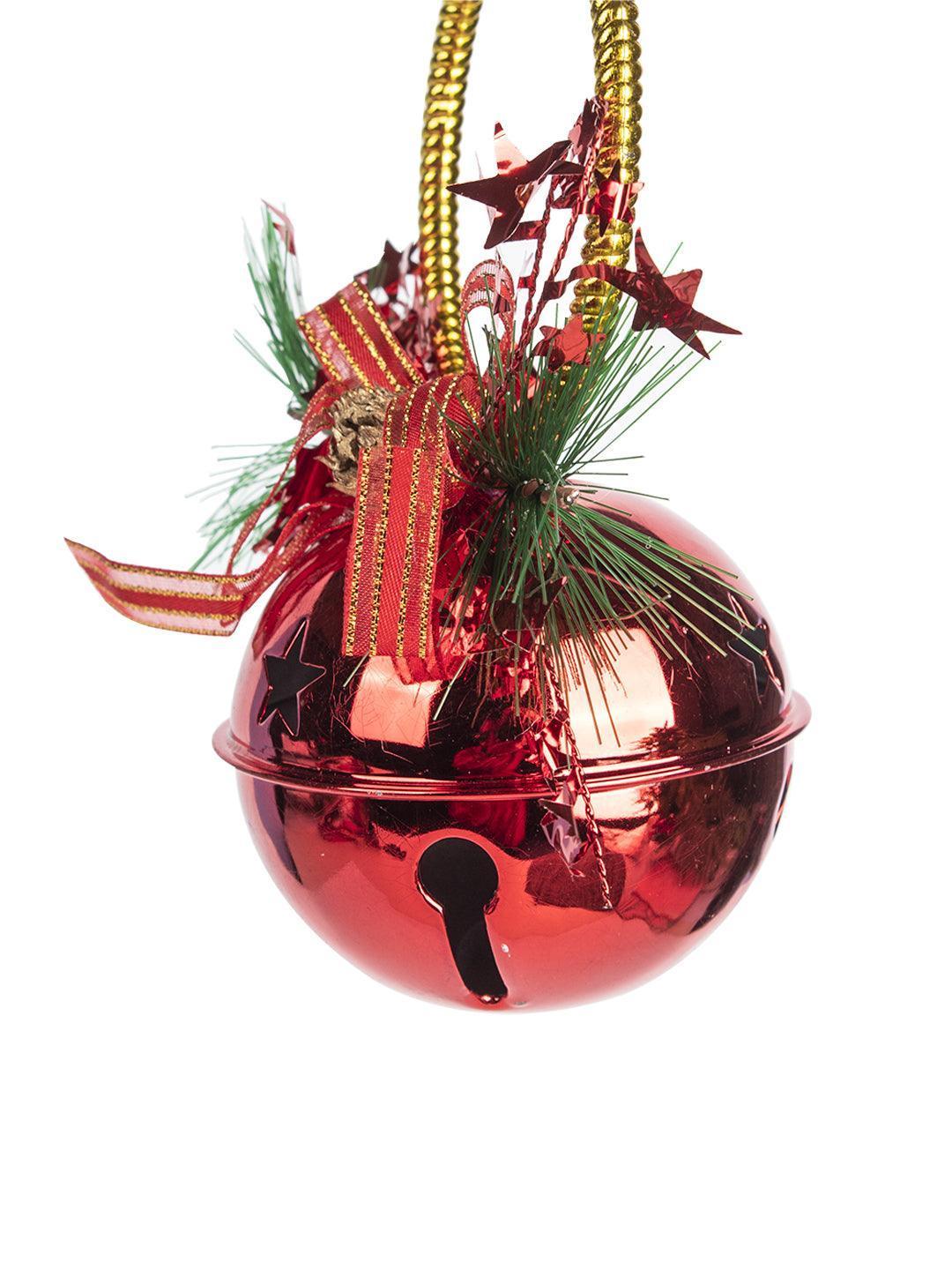 Bell With Bow - Christmas Hanging Ball Set Of 2 Pcs - MARKET 99