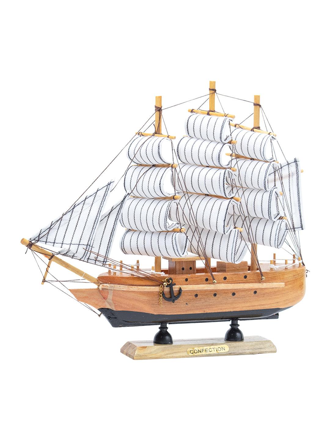 Best Sailing Boat Decorative Showpiece - Brown - MARKET 99