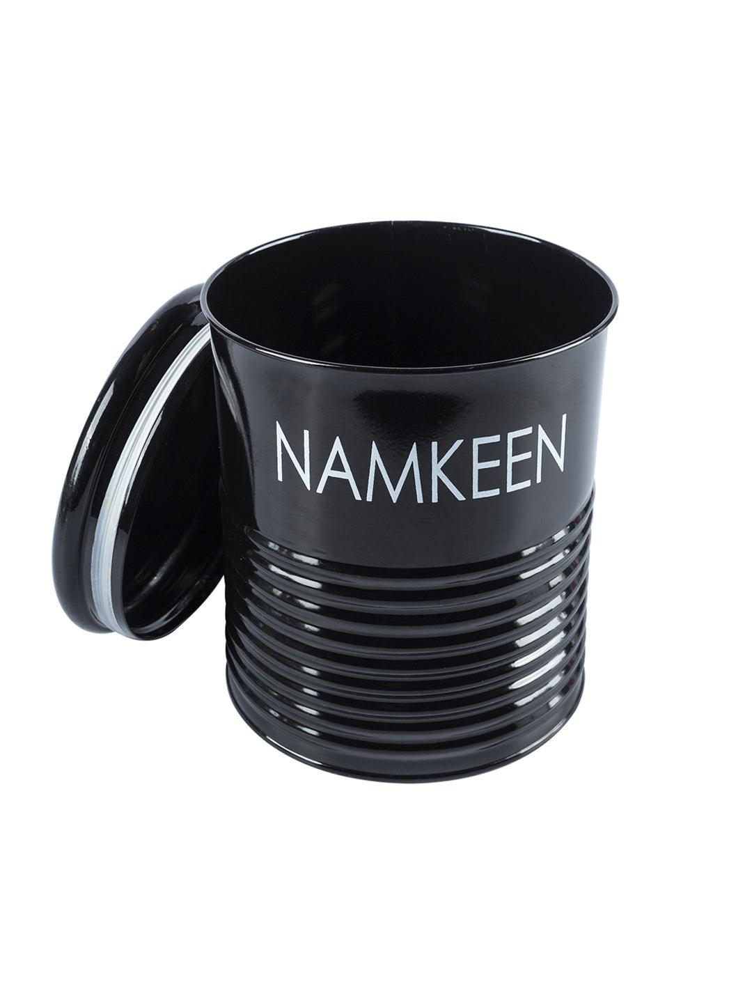 Biscuits & Namkeen Jar Set Of 2 ( Black, Each 1700 Ml ) - MARKET 99