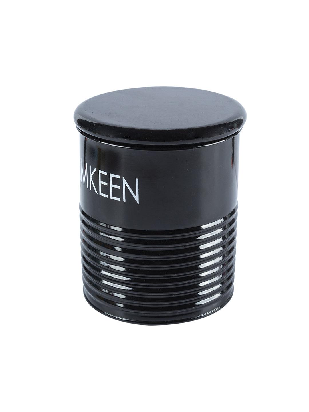 Biscuits & Namkeen Jar Set Of 2 ( Black, Each 1700 Ml ) - MARKET 99