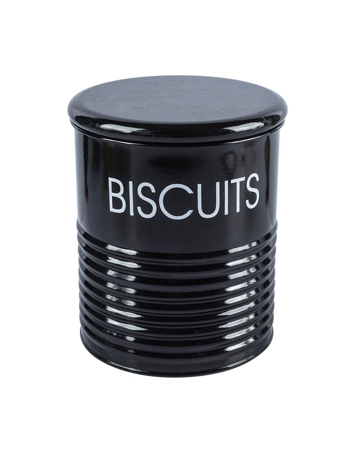 Biscuits Jar with Lid - (Black, 1700mL) - MARKET 99