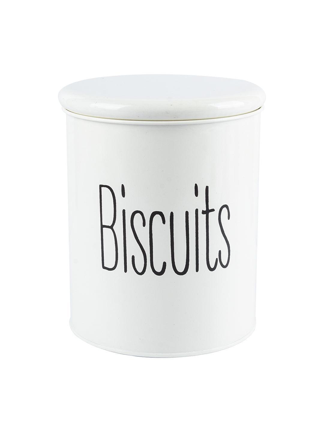 Off White Biscuits Jar with Lid (1700mL)