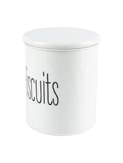 Off White Biscuits Jar with Lid (1700mL)