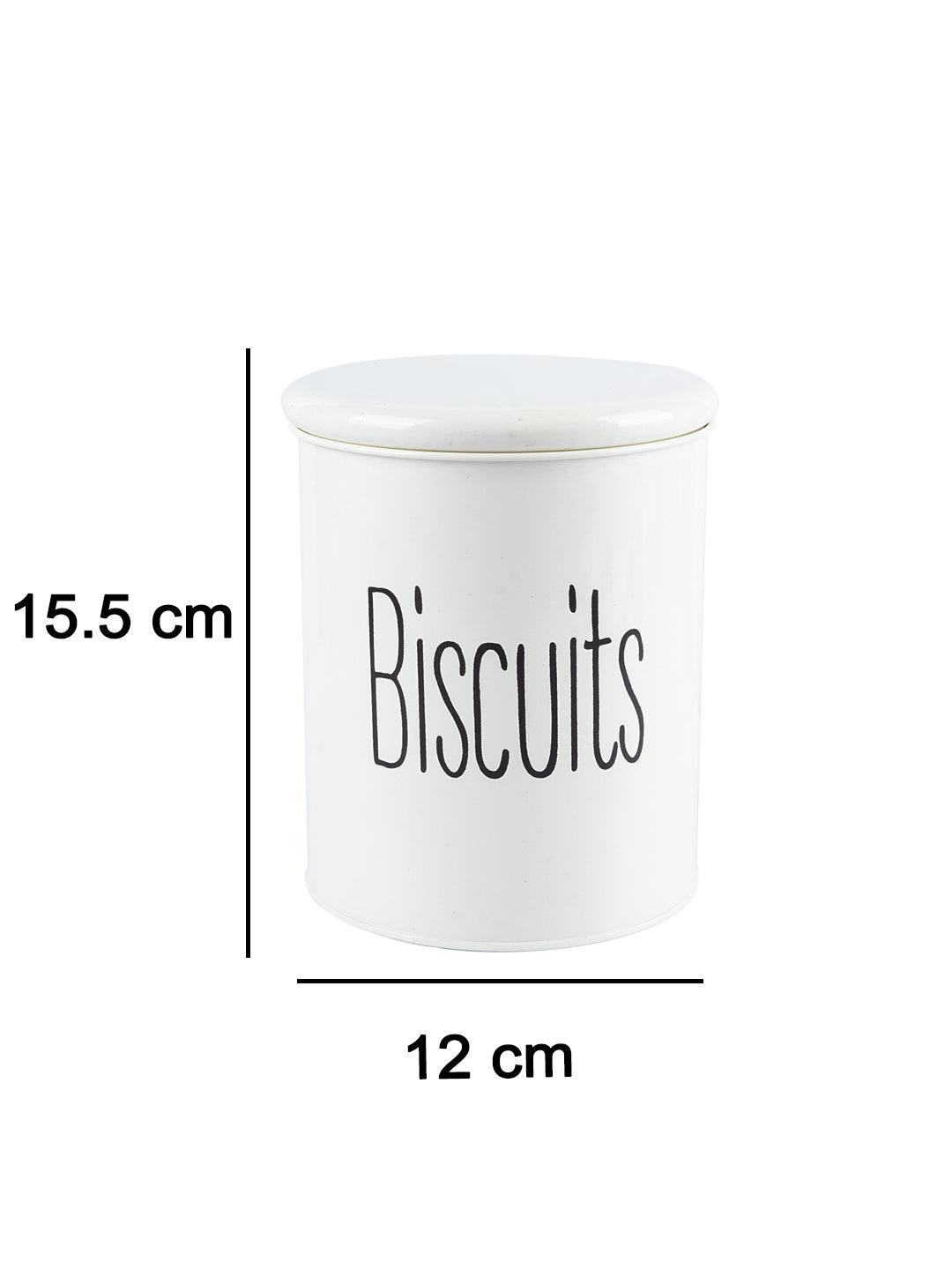 Biscuits Jar with Lid - (Off White, 1700mL) - MARKET 99