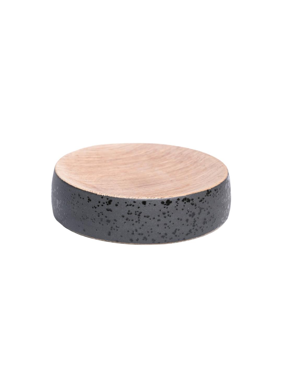 Black Ceramic Pear Shaped Bathroom Set - Matte, Stone Finish - MARKET 99