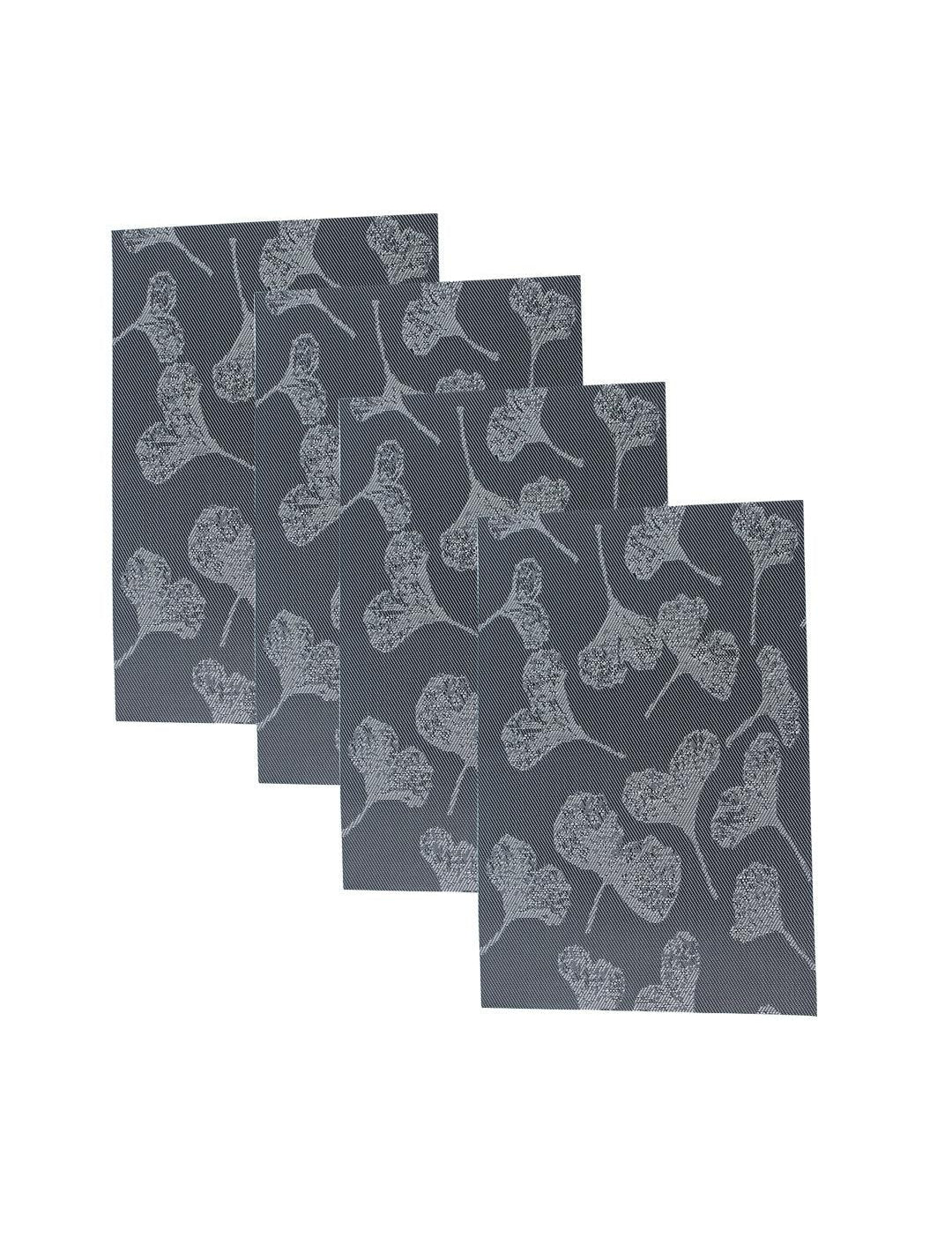 Black Floral Pattern - Placemat Mat Set Of 4 - MARKET 99