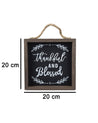 Black Wooden Wall Plaque with 'Thankful and Blessed' Quote