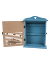 Blue & White Wood House Shaped Key Box Organiser - MARKET 99