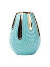 Blue Textured Vase with Gold Design - MARKET 99