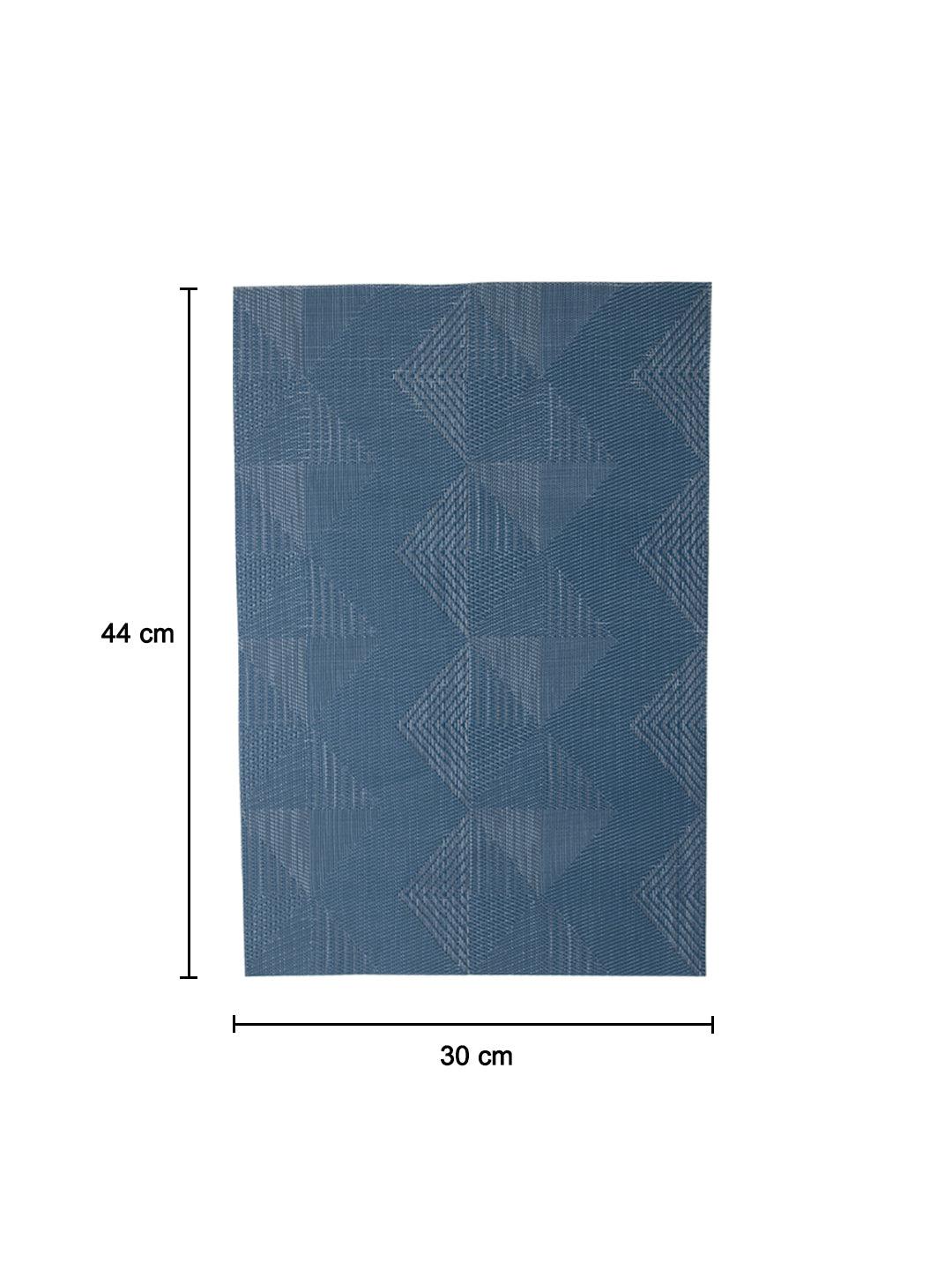 Blue Tringle Pattern - Placemat Mat Set Of 4 - MARKET 99