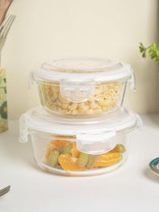 Multipurpose Round Borosilicate Food Containers