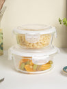 Multipurpose Round Borosilicate Food Containers