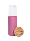 Borosilicate Glass Bottle with Pink Silicone Sleeve - 550Ml - MARKET 99