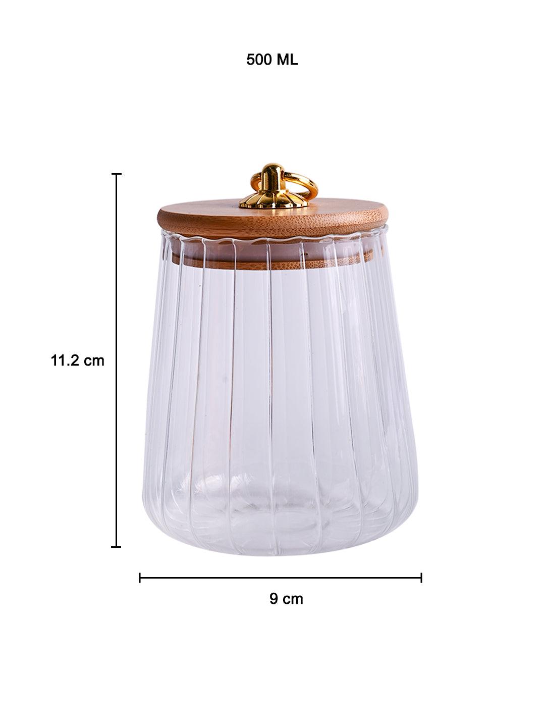 Borosilicate Glass Jar - 500Ml, Glass Texture - MARKET 99