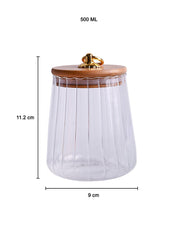 Borosilicate Glass Jar - 500Ml, Glass Texture - MARKET 99