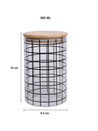 Borosilicate Glass Jar - 900Ml, Square Prints - MARKET 99