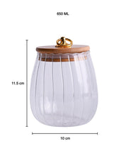 Borosilicate Glass Storage Jar - 650Ml, Glass Texture - MARKET 99